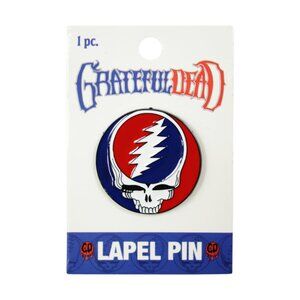 Grateful Dead Enamel Pin - Steal Your Face - 70s 80s Rock Music Band Apparel NWT